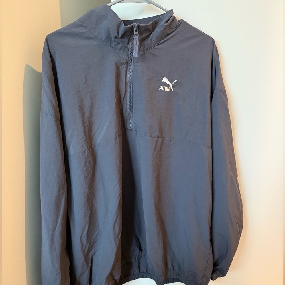 Puma Navy/Gray Half Zip-Up Jacket